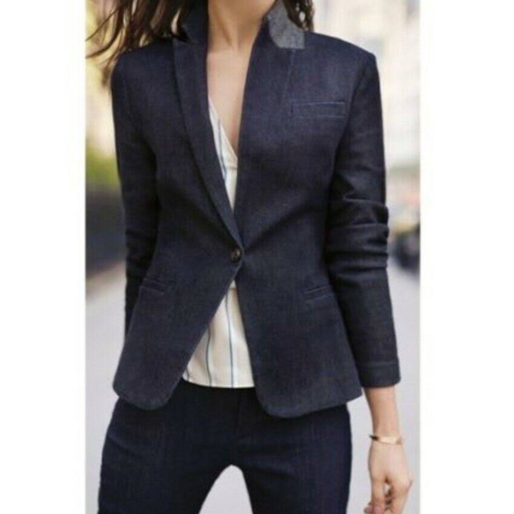 Banana republic Denim blazer, dark wash, size 0